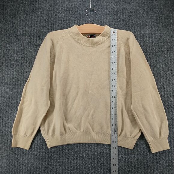 Wolf & Dessauer Men's Sweater Tan M High Neck Pullover Long Sleeve Knit Comfort - Picture 11 of 13